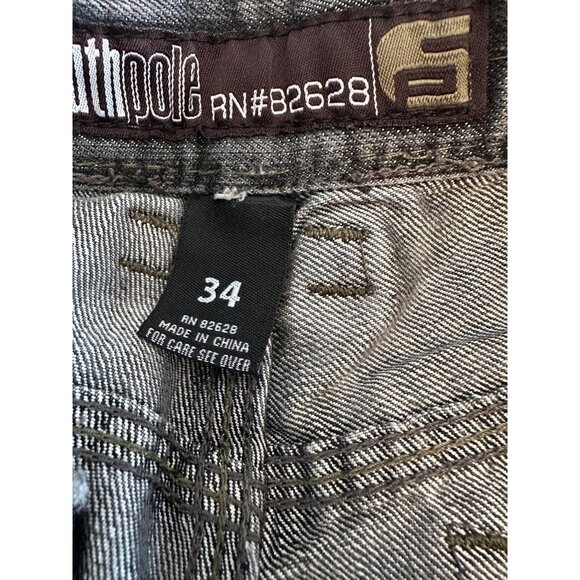 Southpole Men's Denim Jeans Size 34 With Back Pocket Zipper Detailing - Picture 3 of 12